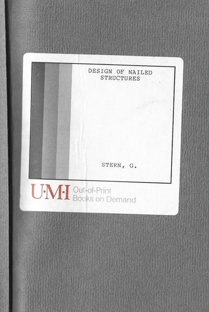 Design of nailed structures - copertina