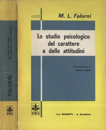 Lo studio psicologico del carattere e delle attitudini - copertina
