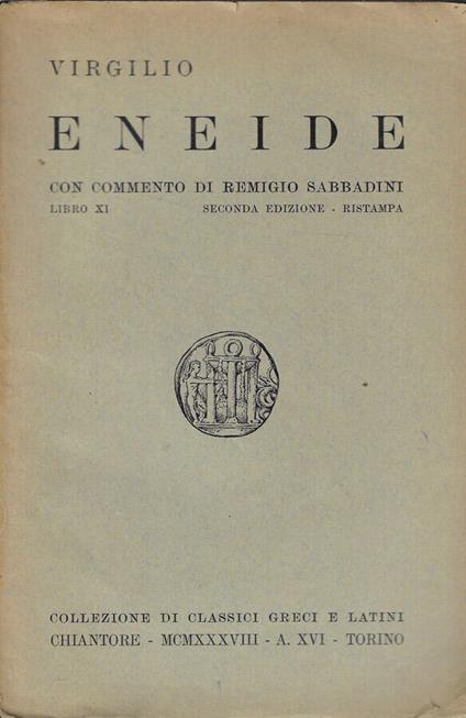 Eneide Libro XI - Virgilio - copertina