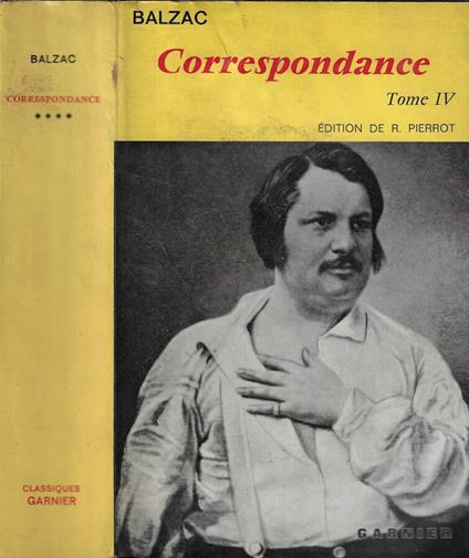 Correspondance Tome IV (1840-Avril 1845) - Honoré de Balzac - copertina