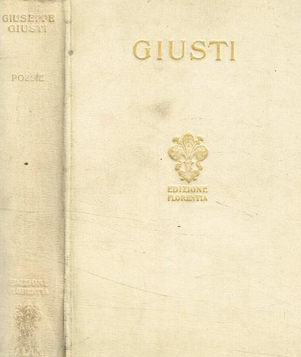 Poesie - Giuseppe Giusti - copertina