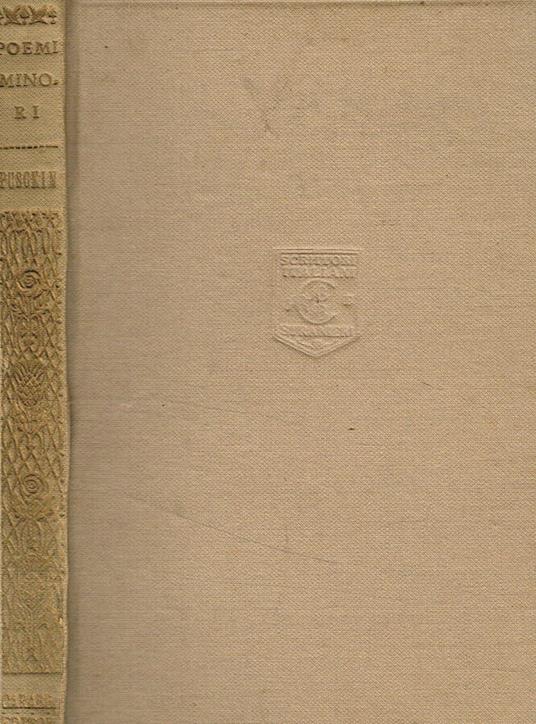 Poemi minori - Aleksandr Puskin - copertina