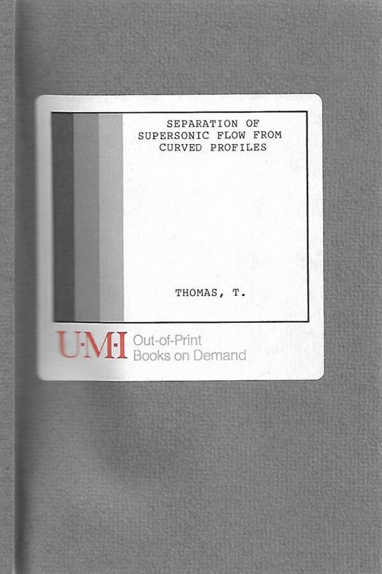 Separation of supersonic flow from curved profiles - copertina