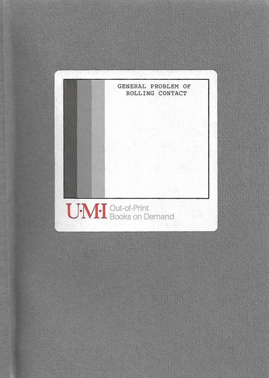 The General Problem of Rolling Contact - copertina