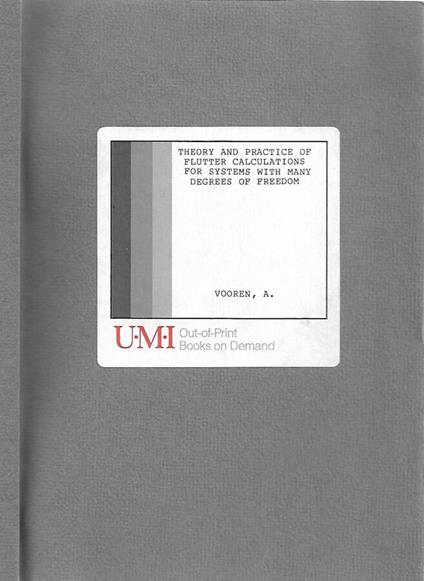 Theory and Practice of Flutter Calculations for Systems with many Degrees of Freedom - copertina