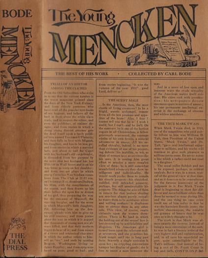 The young mencken - copertina
