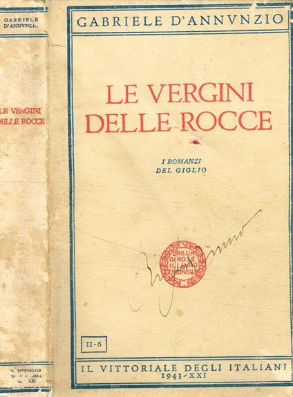 Le vergini delle rocce - Gabriele D'Annunzio - copertina