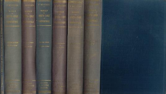 Manuale di diritto civile e commerciale (codici e norme complementari). Vol.I, II/1 II/2, III/1 III/2, V. Indice-appendice al vol.III/2 - Francesco Messineo - copertina