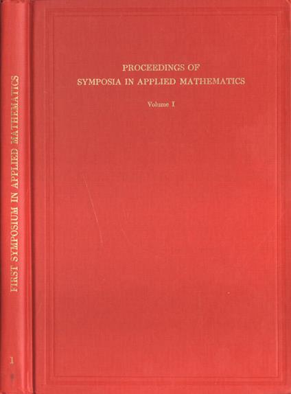 Proceedings of symposia in applied mathematics Vol. I - copertina