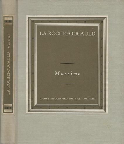 Massime - François de La Rochefoucauld - copertina