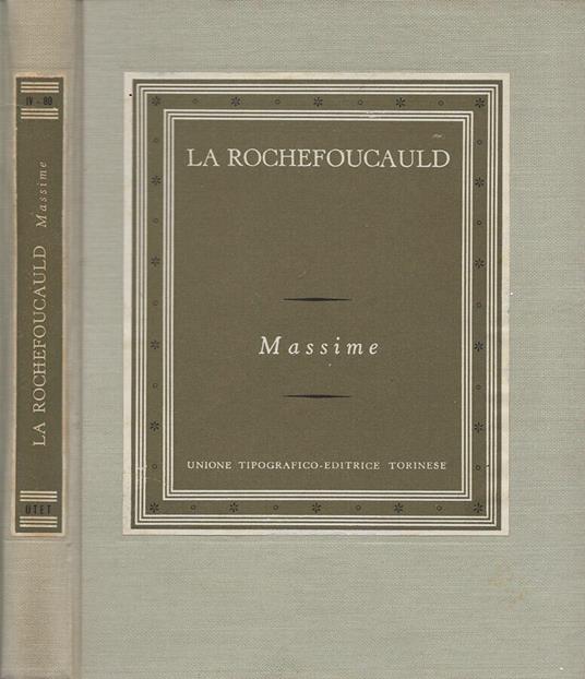 Massime - François de La Rochefoucauld - copertina