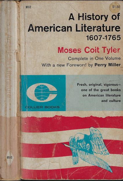 A history of American Literature 1607-1765 - copertina
