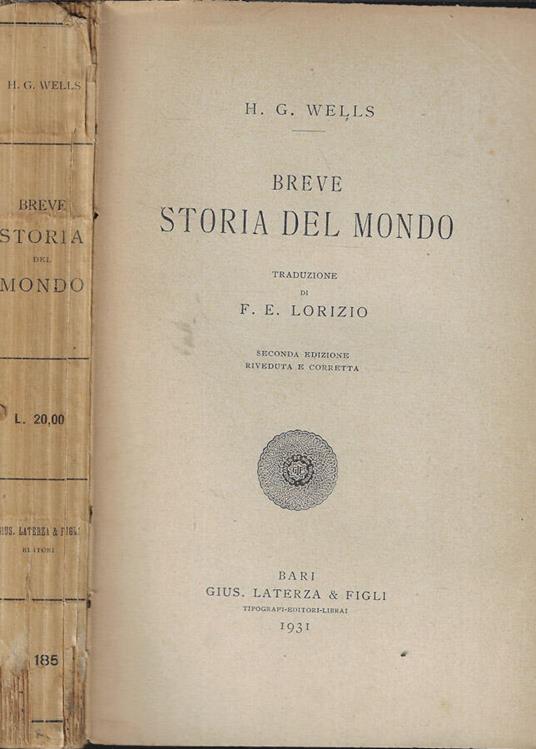 Breve storia del mondo - Herbert G. Wells - copertina