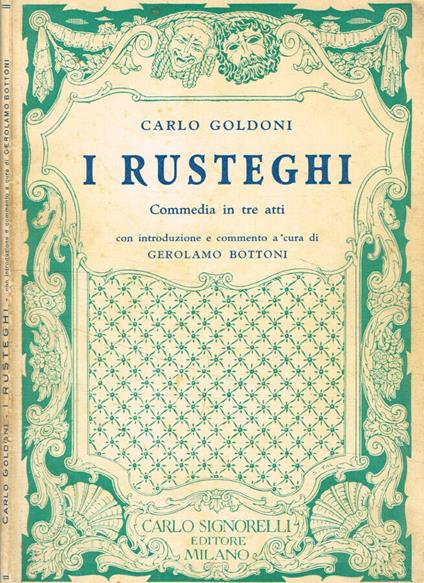 I rusteghi - Carlo Goldoni - copertina