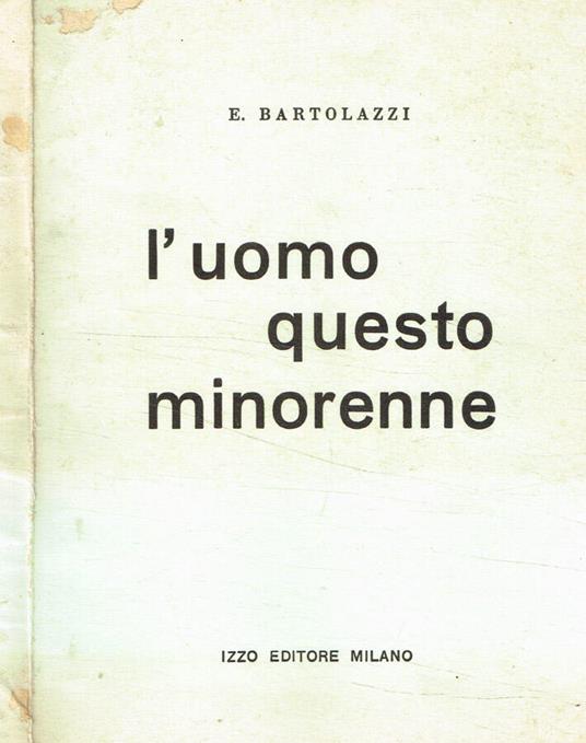 L' Uomo questo minorenne - copertina