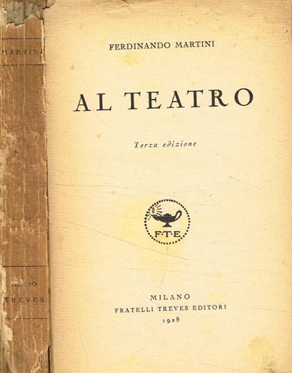Al teatro - Ferdinando Martini - copertina