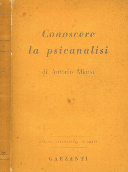 Conoscere la psicanalisi - Antonio Miotto - copertina