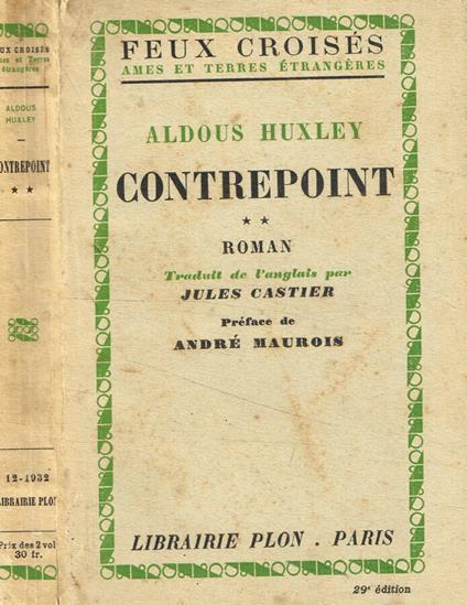 Contrepoint vol.II - Aldous Huxley - copertina