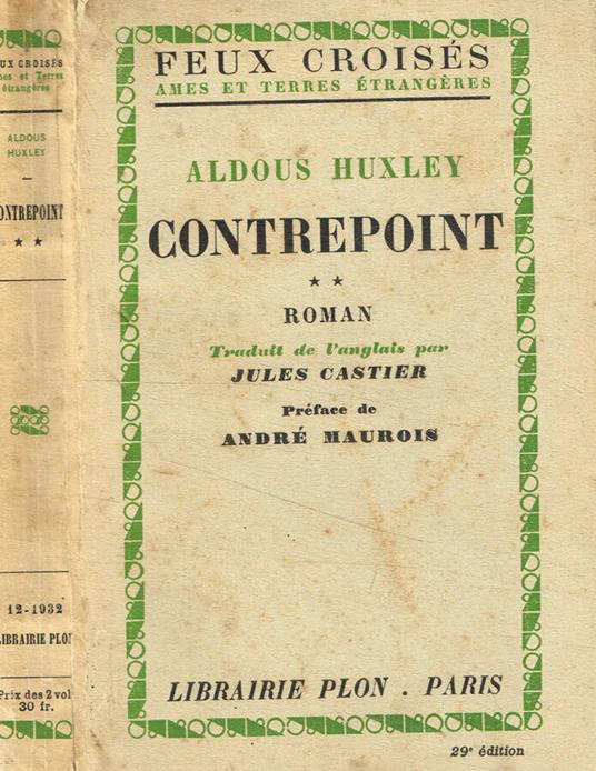 Contrepoint vol.II - Aldous Huxley - copertina