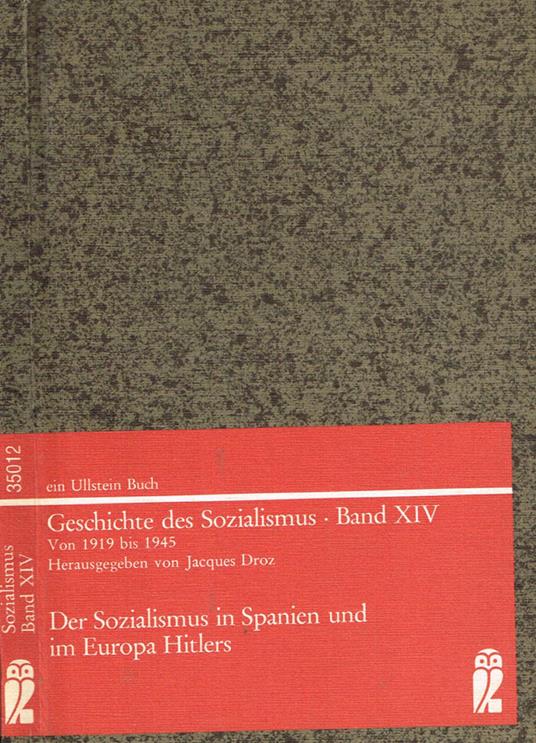 Der sozialismus in spanien und im Europa Hitlers - copertina
