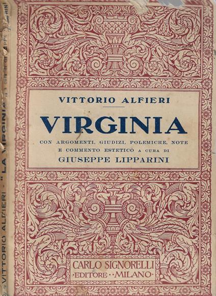 Virginia - Vittorio Alfieri - copertina