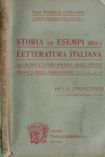 Storia di esempi della letteratura italiana Vol. IV