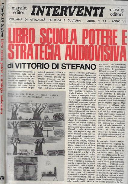 Libro scuola potere e strategia audiovisiva - Vittorio Di Stefano - copertina