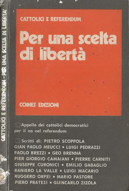 Per una scelta di libertà - copertina