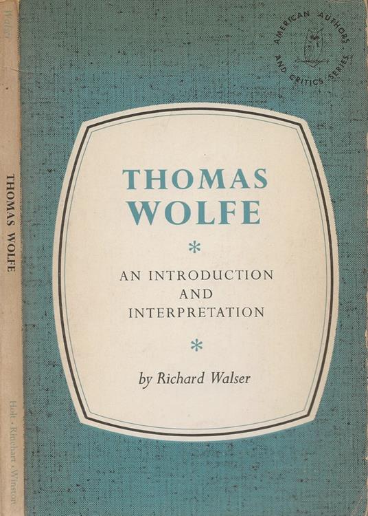 Thomas Wolfe - Richard Walker - copertina