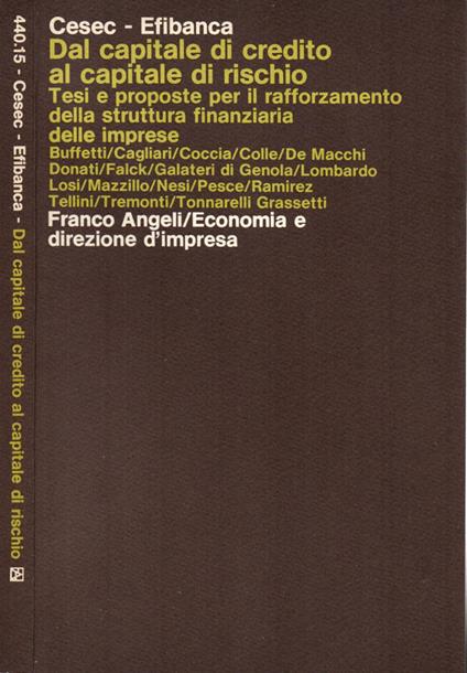 Dal capitale di credito al capitale di rischio - copertina
