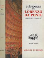 Mémoires de Lorenzo Da Ponte librettiste de Mozart