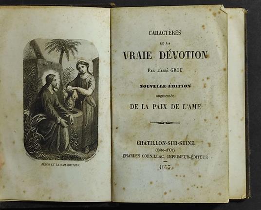 Caracteres de la Vraie Devotion - Ed. Charles Cornillac - copertina