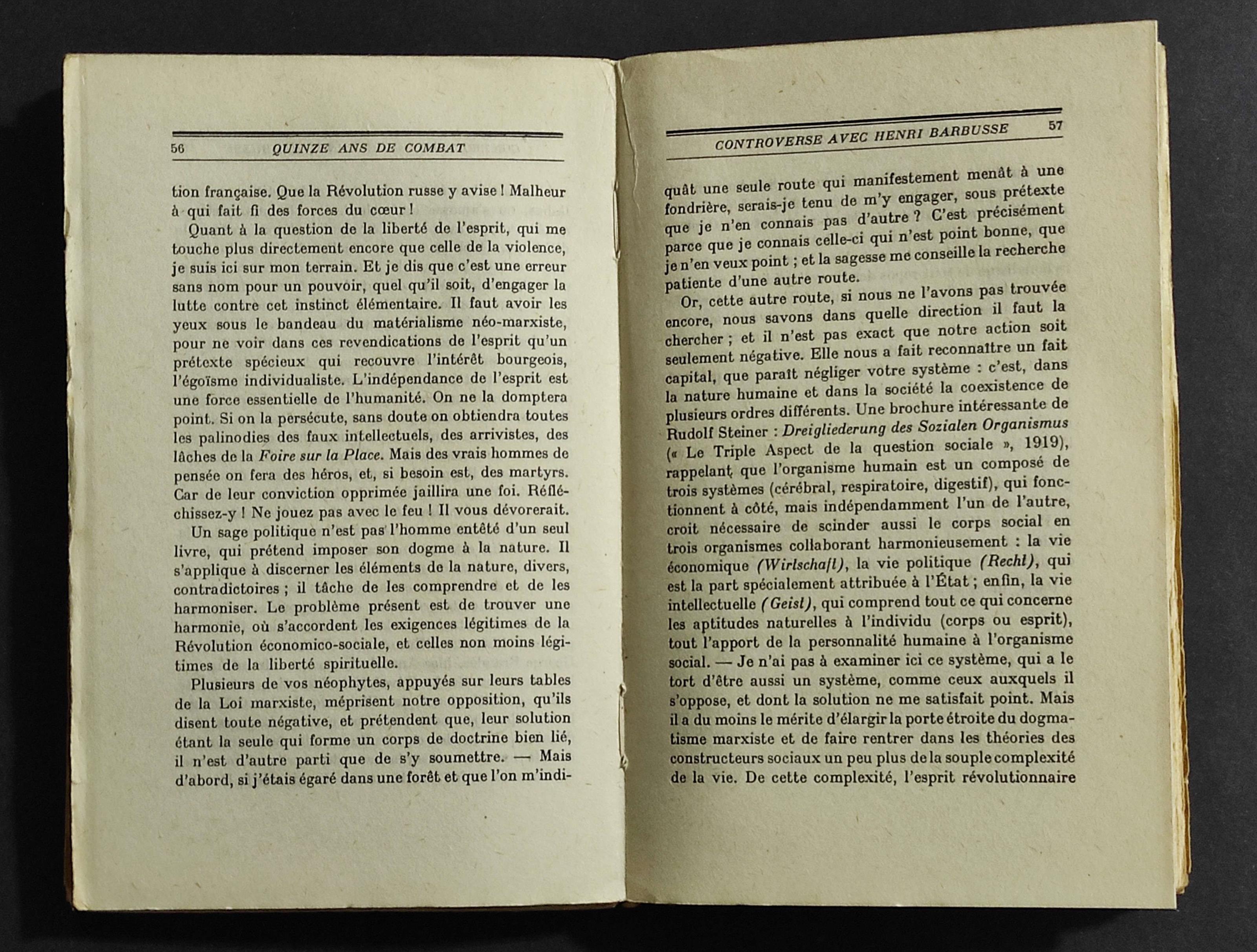 Quinze ans de Combat 1919-1934 - R. Rolland - Ed. Rieder