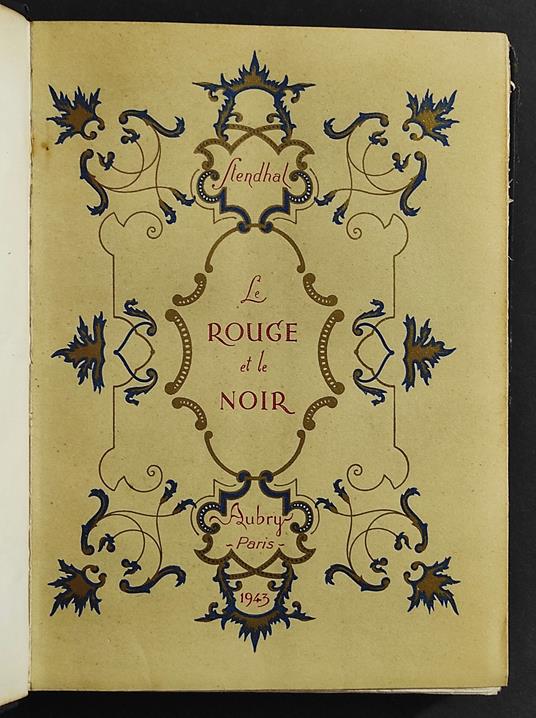 Le Rouge et le Noir - Stendhal - Ed. Aubry - Stendhal - copertina