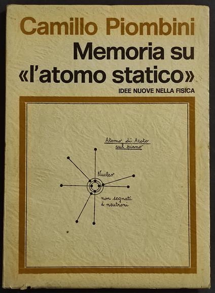 Memoria su l'Atomo Statico - C. Piombini - Tip. Pavoniana - copertina