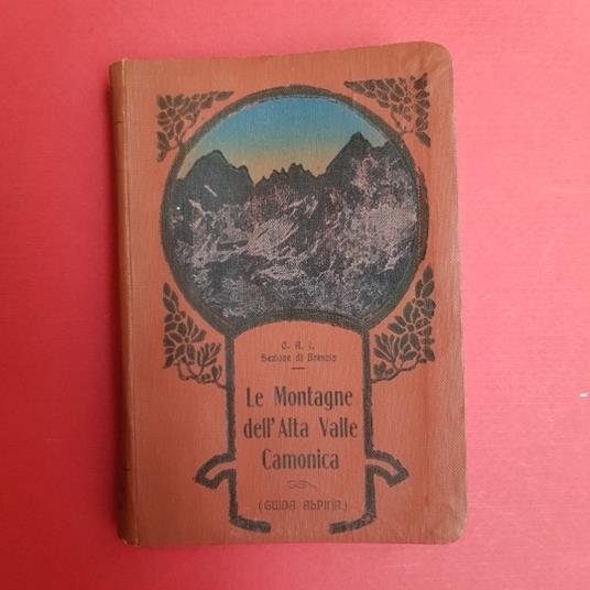 Le montagne dell'alta Valle Camonica. Guida alpina. Illustrata con 35 incisioni fuori testo, 2 schizzi e 4 cartine disegnate da W. Laenc con prefazione del professor Stoppani - copertina