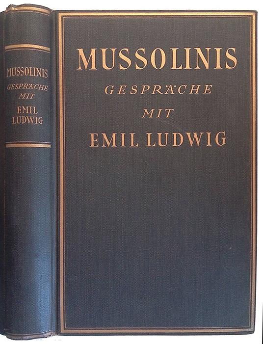 Mussolinis. Gesprache mit Emil Ludwig - copertina