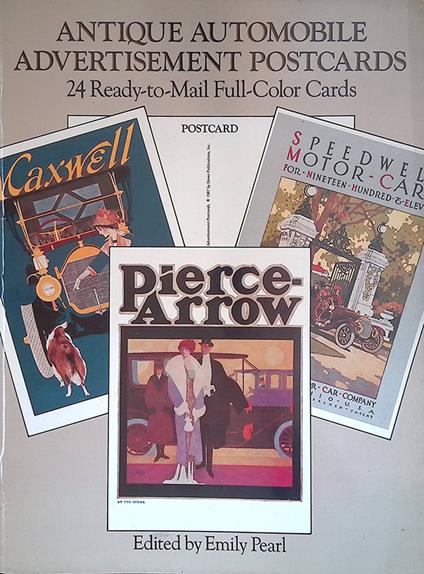 Antique automobile advertisement postcards - copertina