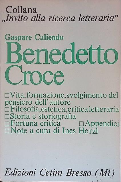 Benedetto Croce - copertina