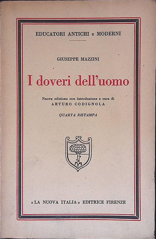 I doveri dell'uomo - Giuseppe Mazzini - copertina