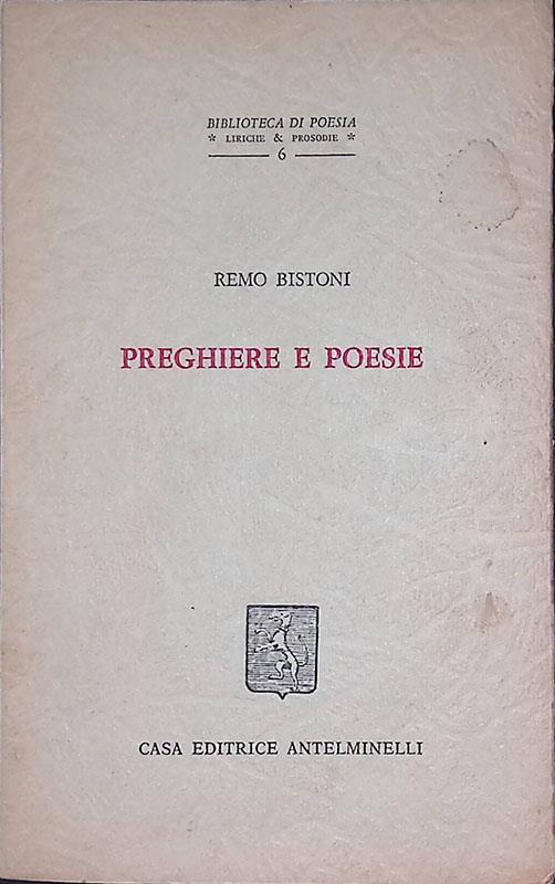 Preghiere e poesie - Remo Bistoni - copertina