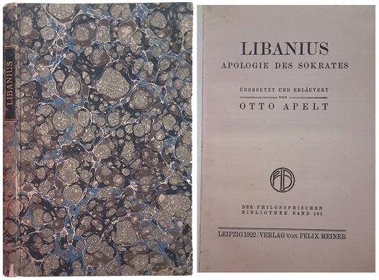Libanius. Apologie des Sokrates - copertina