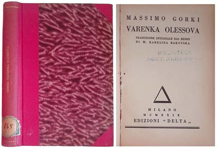 Varenka Olessova - Massimo Gori - copertina