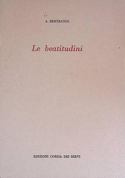 Le beatitudini - copertina