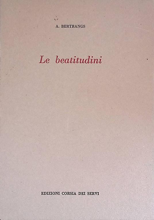 Le beatitudini - copertina