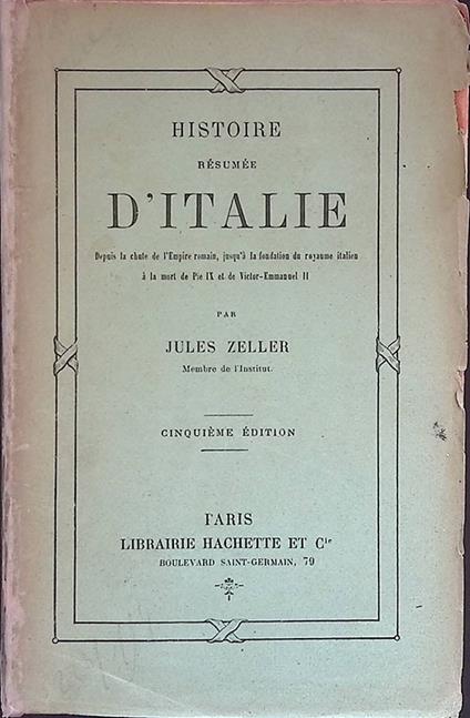 Histoire resumee d'Italie - copertina