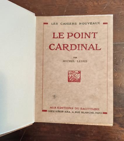 Le Point Cardinal - Michel Leiris - copertina