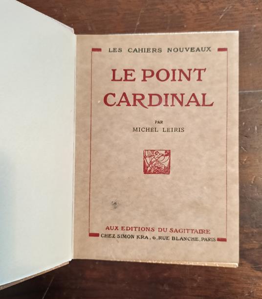 Le Point Cardinal - Michel Leiris - copertina