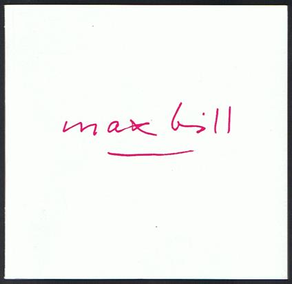 Max Bill - copertina