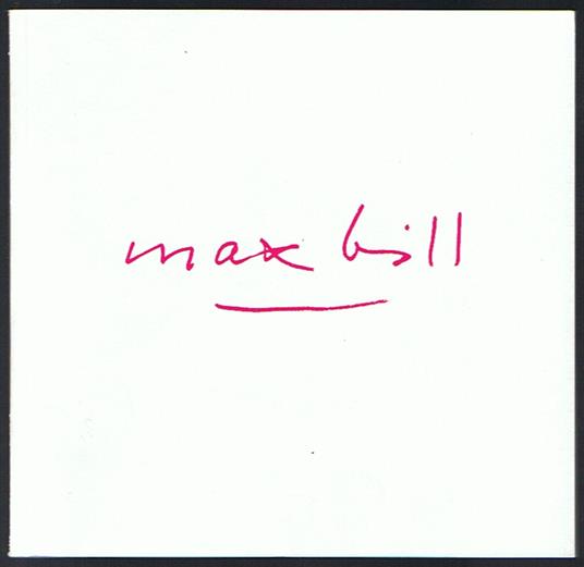 Max Bill - copertina